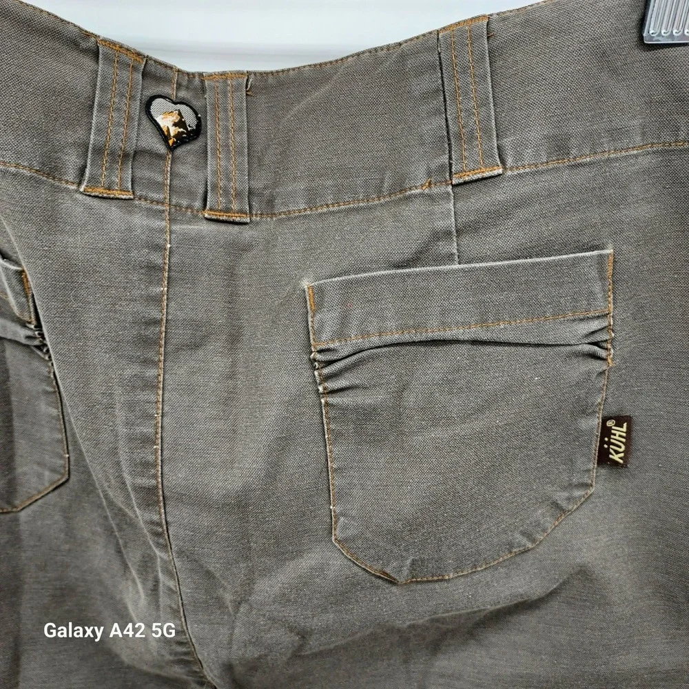 Kuhl Durakuhl Stretch Canvas Skirt Brown Utility Hiking Outdoor Womens Large‎